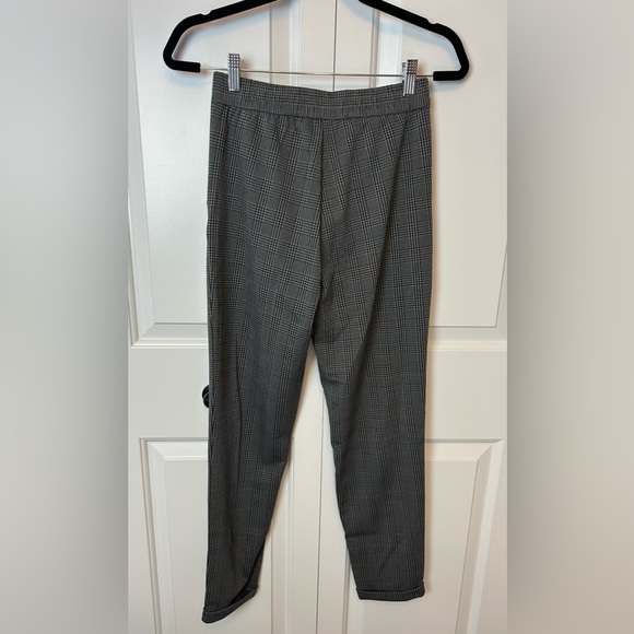 Jacqueline de Yong High Waist Trousers Black & Grey Check Pattern Business Style - Picture 7 of 10